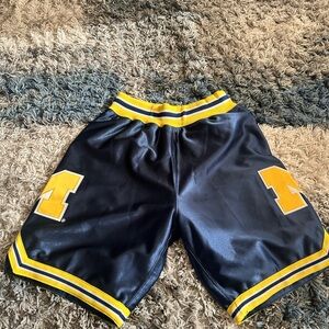 Mitchell & Ness Navy and Gold Athletic Shorts
